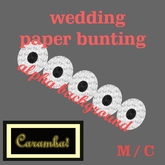 Wedding - paper bunting silver (mod/copy)