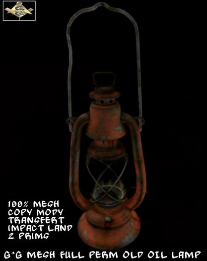 G^G MESH FULL PERM OLD OIL LAMP