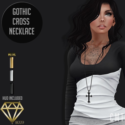 .:ECCO:. Gothic Cross Necklace