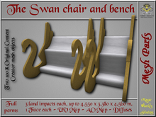 Swan chair & bench - 3 LI each - 2 FULL PERMS Meshes