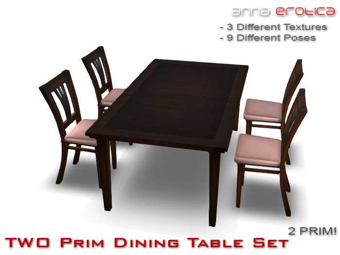 Anna Erotica - TWO Prim Dining Table Set  (box)