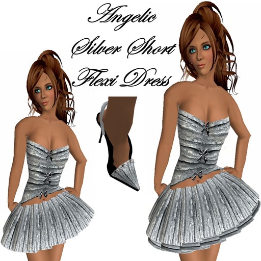 Angelic silver short flexi dress
