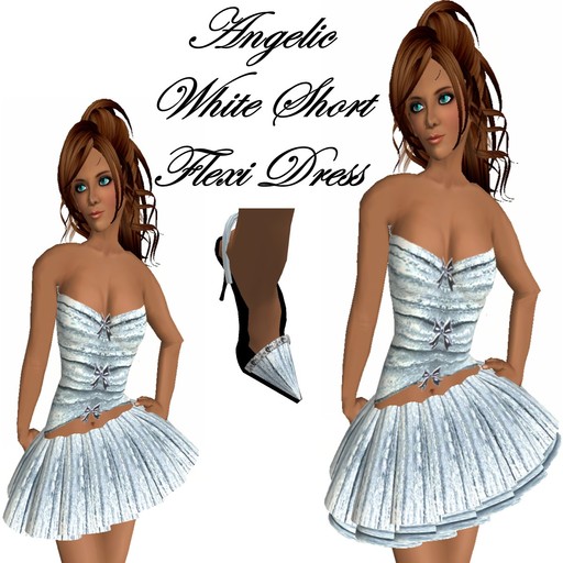 Angelic white short flexi dress