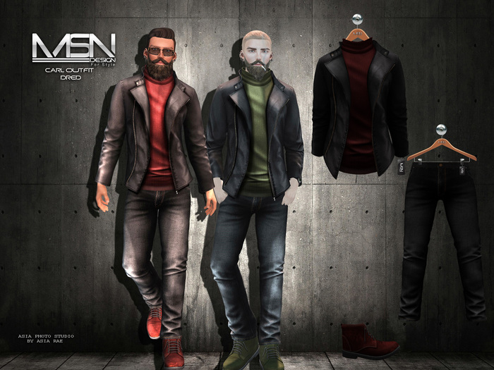 [MSN Design] Carl Outfit [BLACK - DRED]