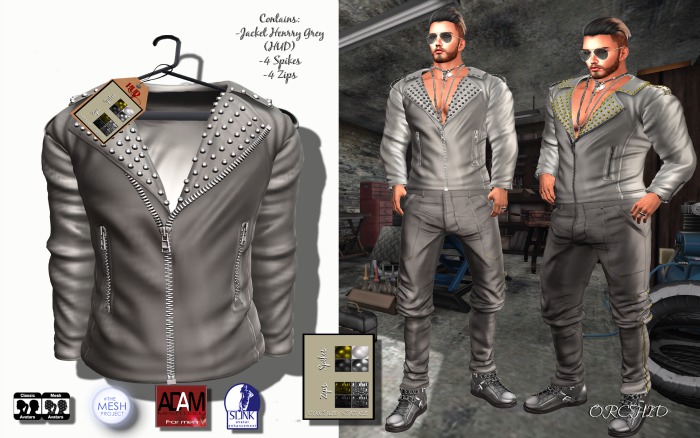 Jacket Henrry Grey HUD