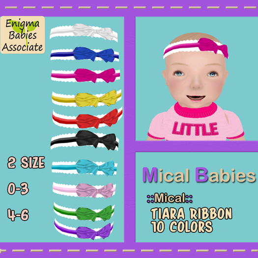 Mical - Tiara Ribbon 10 colors set