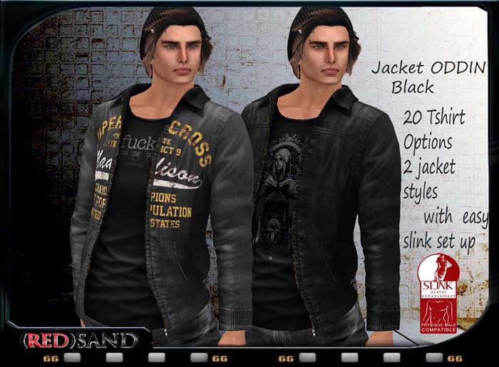 (red)sand jacket ODDIN black  easy slink