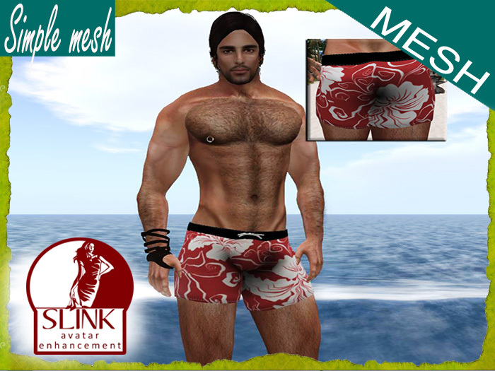 SM Red Surfer Shorts SLINK