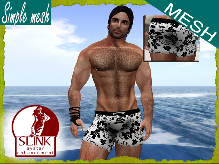 SM White Surfer Shorts SLINK