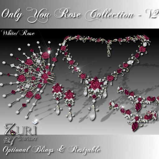 Zuri Rayna- Only You Rose Collection V2-White/Rose