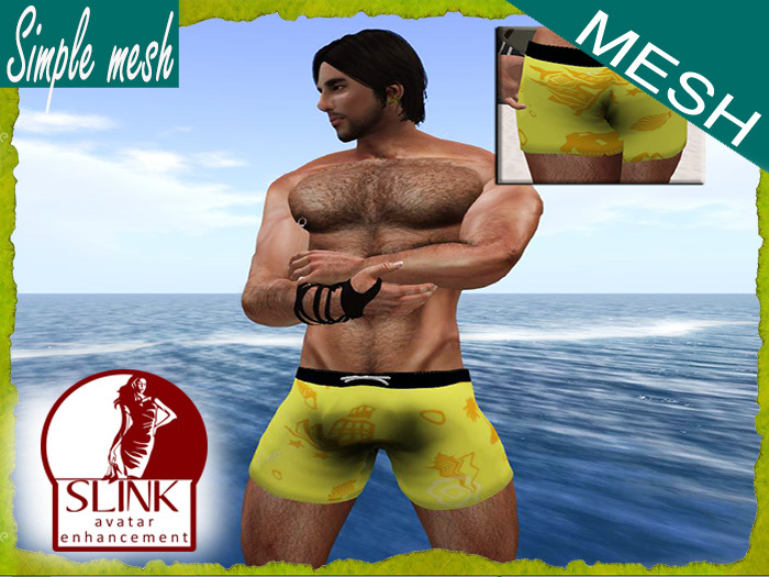 SM Yellow Surfer Shorts SLINK