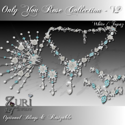 Second Life Marketplace Zuri Rayna Only You Rose Collection V2White