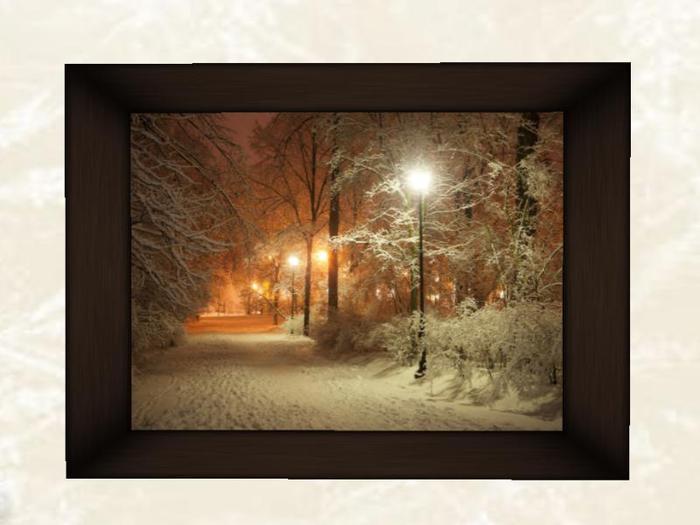 Snowy Street Framed Photo