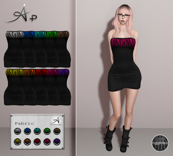 A+ Zebra Tube Dress