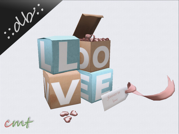 ::db:: Chocolate Boxes with wrapped heart chocolates Rose Blue