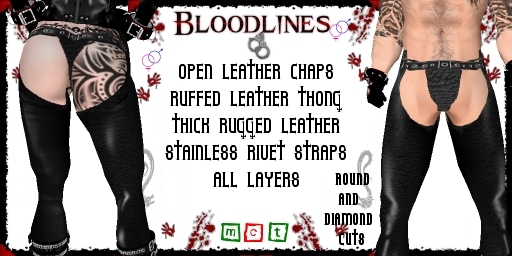 (BL) Open Leather Chaps