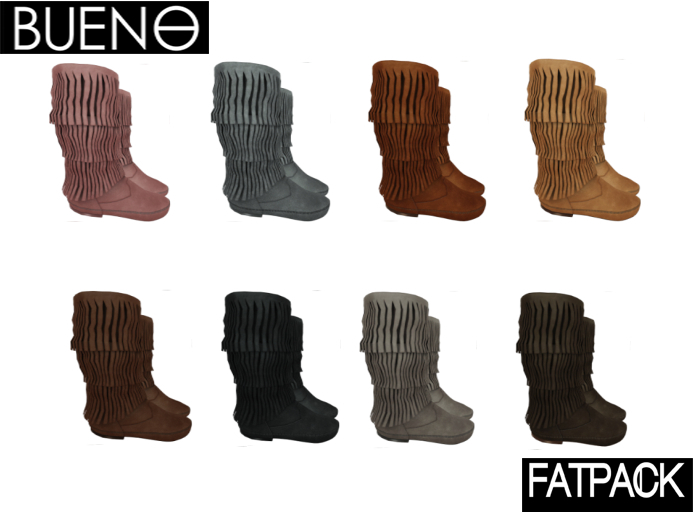 BUENO- Fringe Boots- FATPACK
