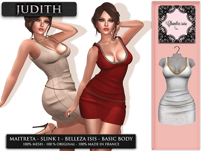 :-: Chambre Rose :-: La Judith BLANCHE/OR ORIGINAL MESH 