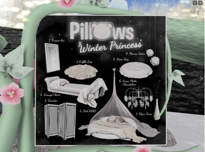 Winter Princess: Floor Vase ~pillows~