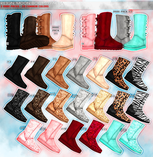 REIGN.- MOON BOOTS- Cheetah Sequins (#15 )