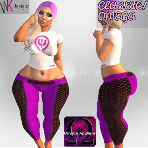 WK PURPLE JEANS  OUTFIT WITH WICKEDKITTY TOP.