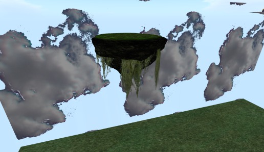 Floating Island+moss ((FS)) 2 prim