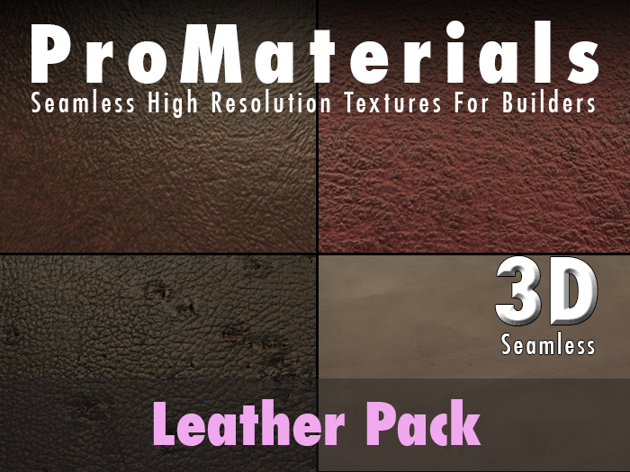 ProMaterials - 3D Leather Textures Pack -  48 textures