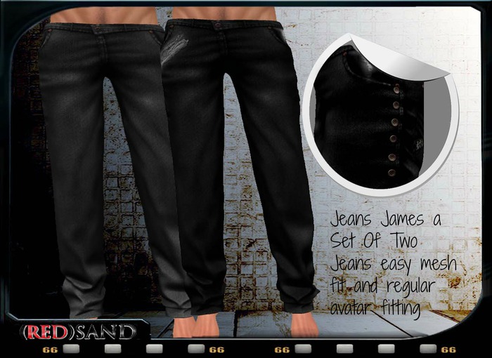 (red)sand jeans ,james  black