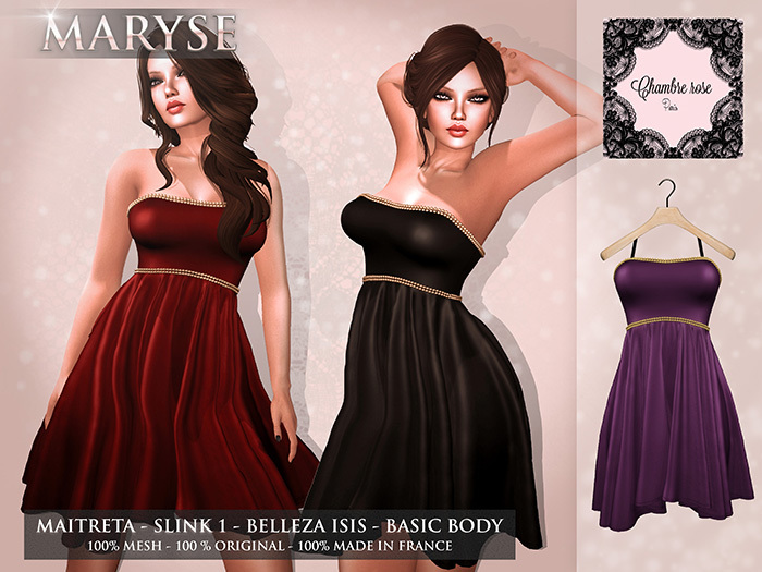 :-: Chambre Rose :-: La Maryse Prune ORIGINAL MESH