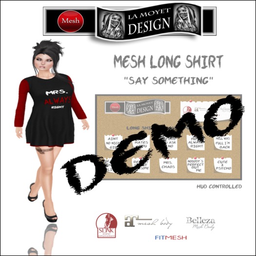 ~LM~Mesh Long Shirt - Say Something [Demo]