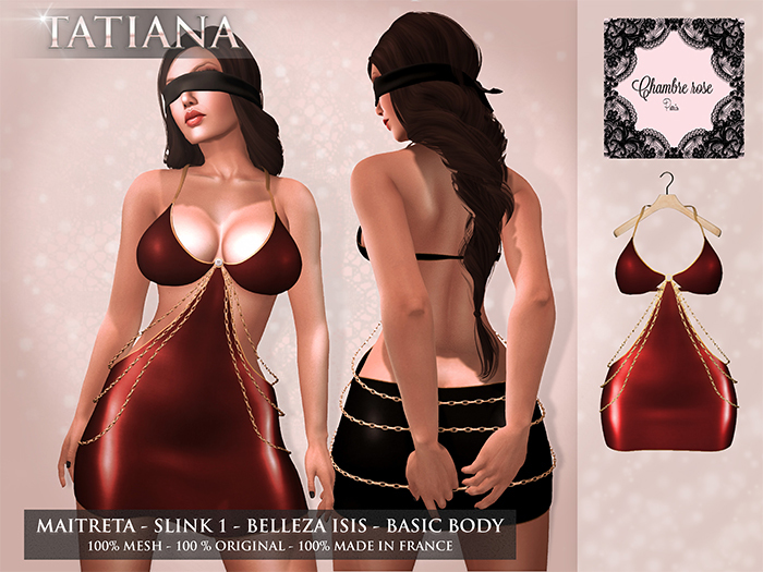 :-:Chambre Rose:-: Tatiana rouge ORIGINAL MESH