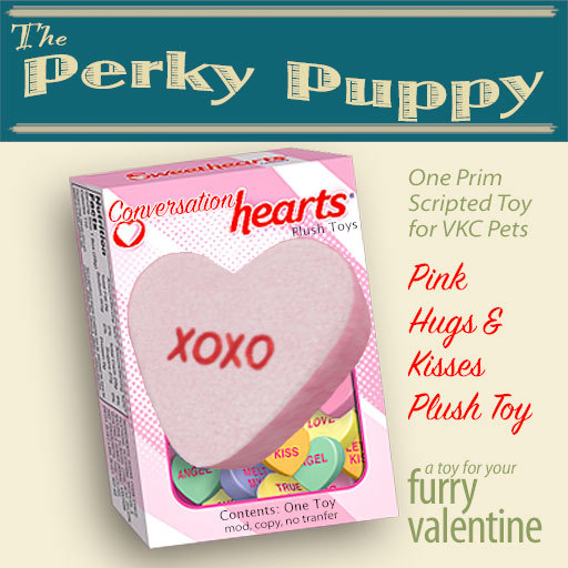 Conversation Heart Toy - XOXO - Fun, fashionable scripted toy for VKC Pets
