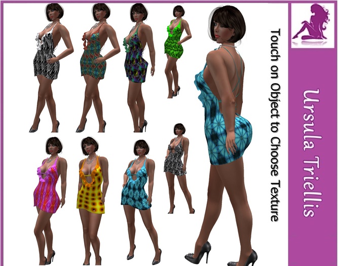 0004789 Mini Dress w/Back Straps (8 Textures)