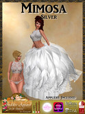 *Goddess* Mimosa Gown Silver and Silver