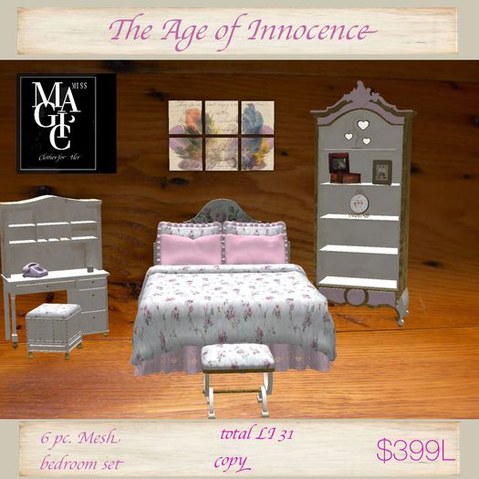 The Age Of Innocense Lady's bedroom set (box)