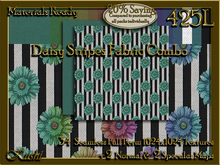Daisy Stripes Fabric Combo Seamless Textures Materials Ready Full Perms 1024x1024