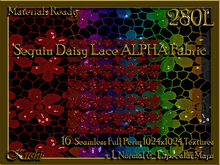 Sequin Daisy Lace ALPHA Fabric Seamless Textures Materials Ready Full Perms 1024x1024