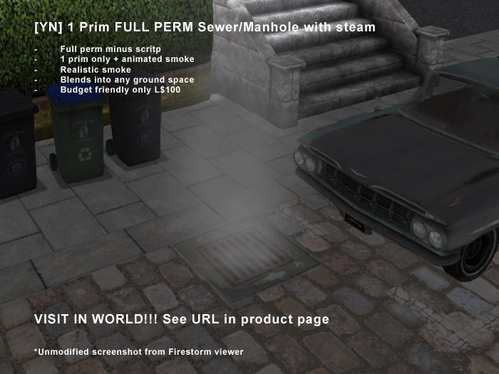 [YN] 1 Prim FULL PERM Sewer/Manhole with steam