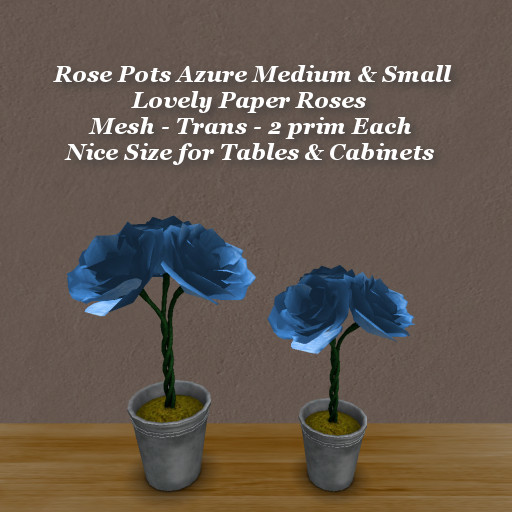 Rose Pot Azure Med & Sm