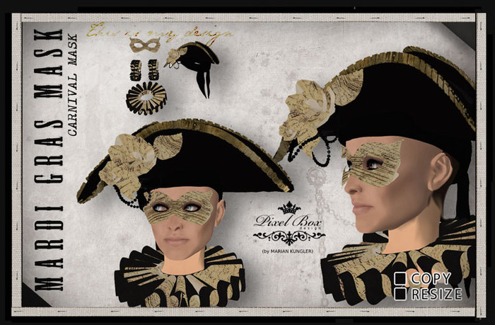 PIXEL BOX  - Carnival Pirate Mask Cuff Ruffle 