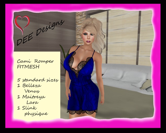 DEE Designs Cami Romper Black