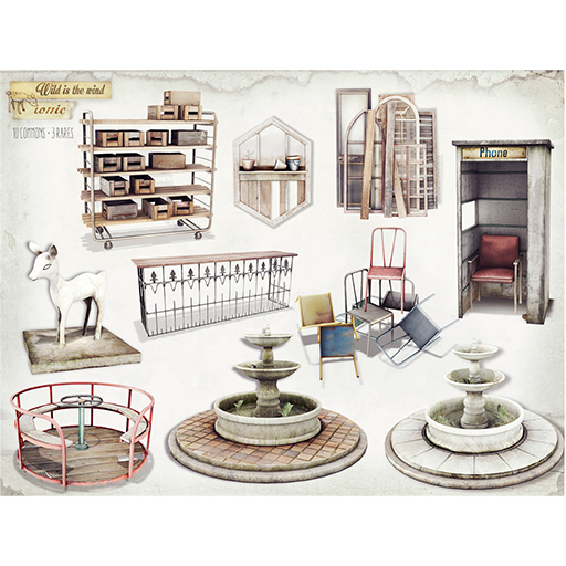 *ionic* Old wooden boxes shelf