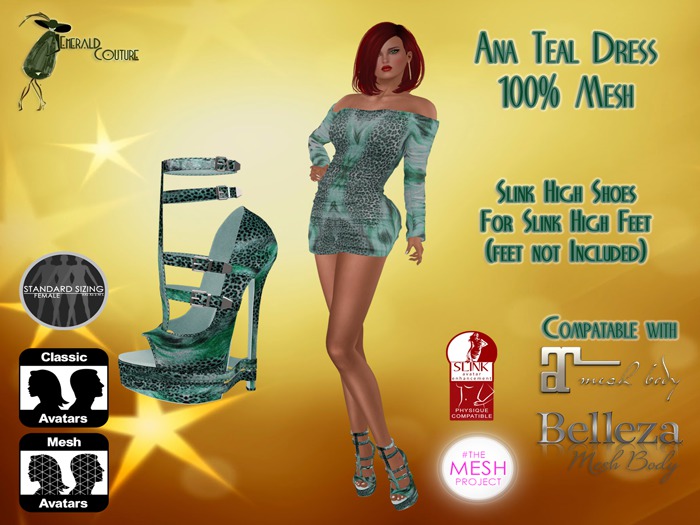 EC Ana Dress Teal