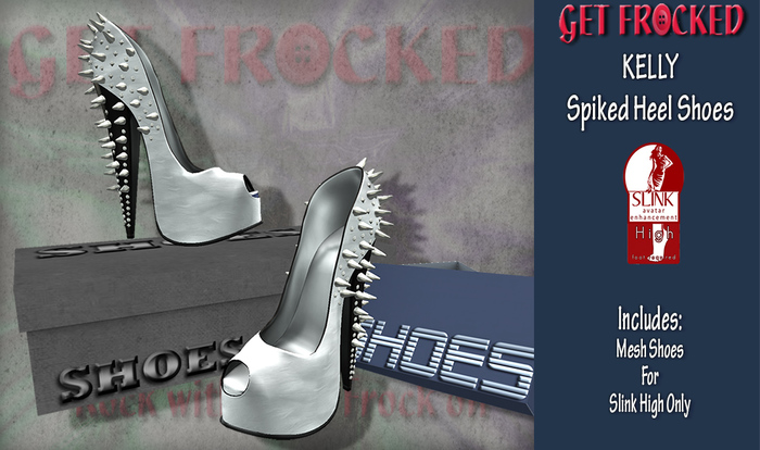 [Get Frocked] KELLY Spike Heel Shoes (Slink Only) - White