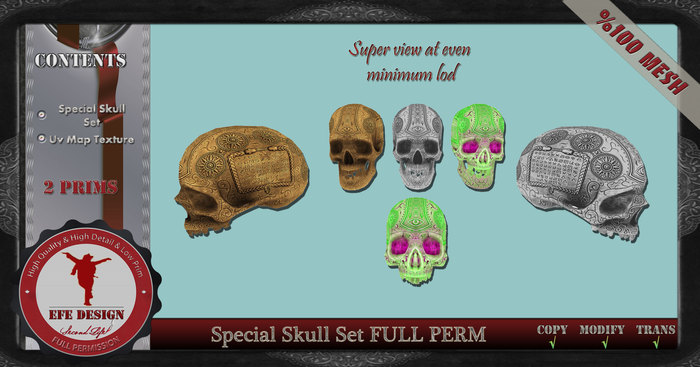 Special Skull Set Full Permission EFE DESIGN