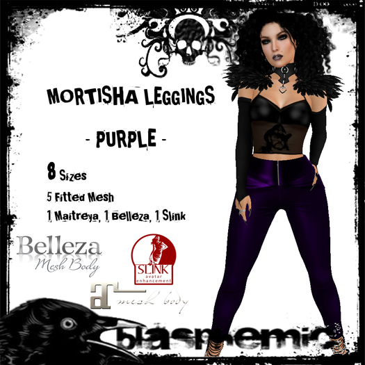 BLASPHEMIC - MORTISHA LEGGINGS - PURPLE 