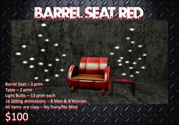 Barrel Seat Set RED