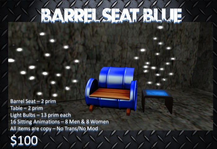 Barrel Seat Set BLUE