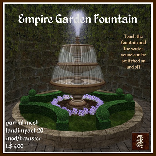 *IOLAIR* Empire Garden Fountain Box
