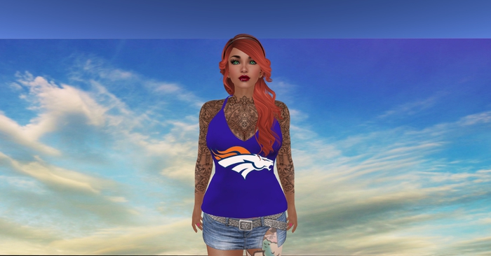 Broncos Blue Halter Top